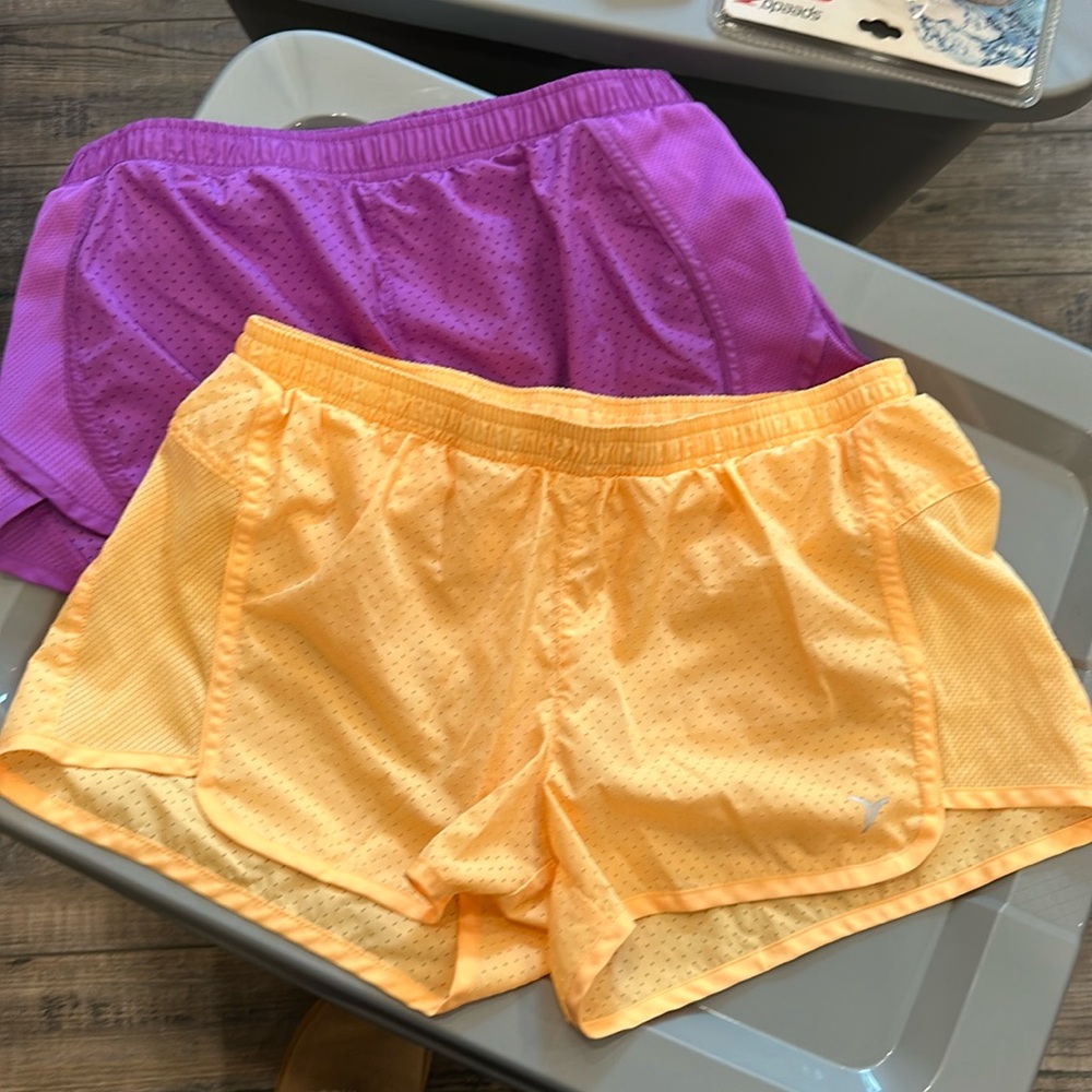 New Old Navy Purple & Orange pair of active shorts